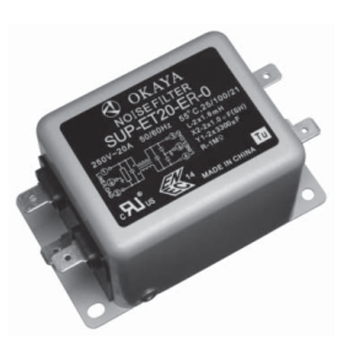 OKAYA Noise Filter SUP-E20H 250VAC 20A 50/60 Hz 